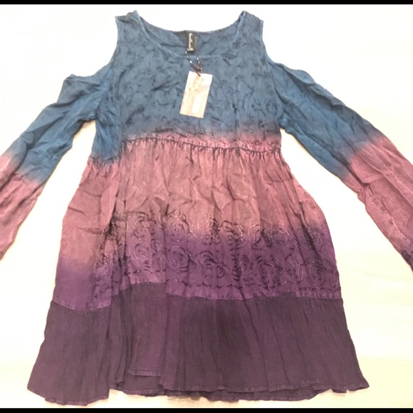 NWT.  Sacred Threads Tunic.  218668.   BL/OR - Picture 3 of 5